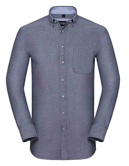 Pánská košile Russell Long Sleeve Tailored Washed Oxford Shirt