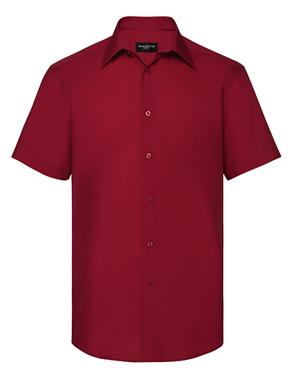 Men's Russell Short Sleeve Tailored Polycotton Poplin Shirt
