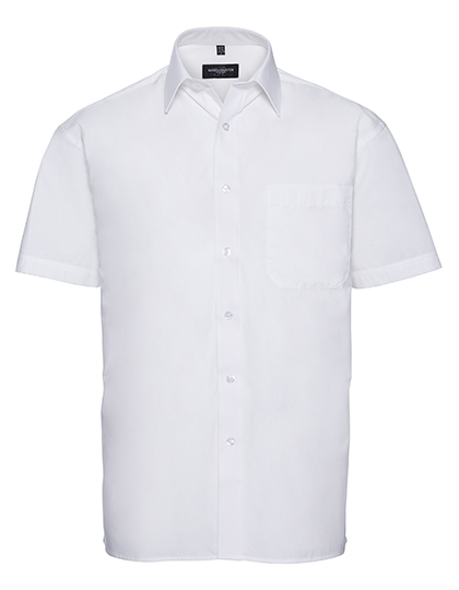 Men's Russell Classic Short Sleeve Pure Cotton Poplin Shirt