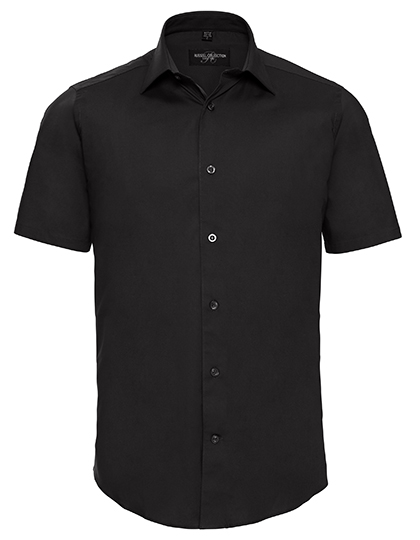 Men's Russell short sleeve elasticated shirt with a relaxed fit
