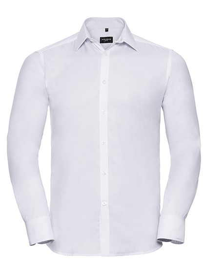 Pánská košile Russell Long Sleeve Tailored Herringbone Shirt