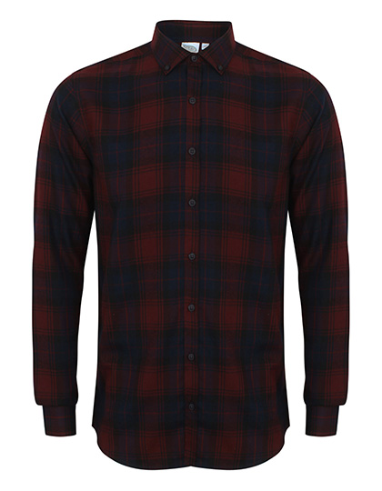 Pánská košile s dlouhým rukávem SF Men Men´s Brushed Check Casual Shirt