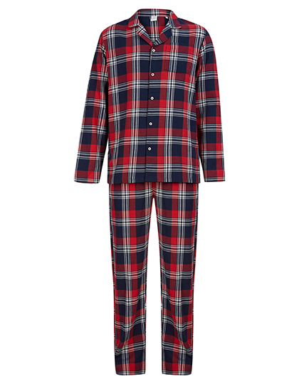 Pyžamo SF Men Men´s Tartan Lounge Set Red-Navy Check