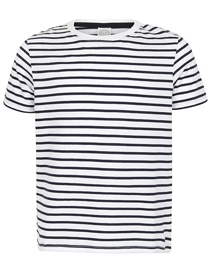 Dětské tričko s krátkým rukávem SF Minni Kids´ Striped T White, Oxford Navy