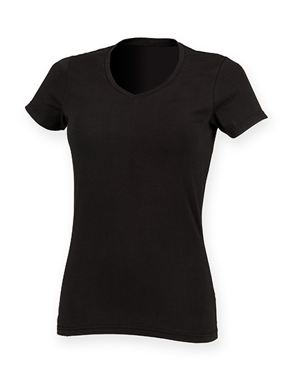 Women's Short Sleeve T-Shirt SF Women Women´s Feel Good Stretch V-Neck T