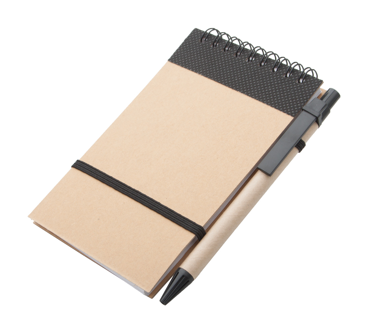 Notepad with ballpoint pen ECOCARD made of recycled paper