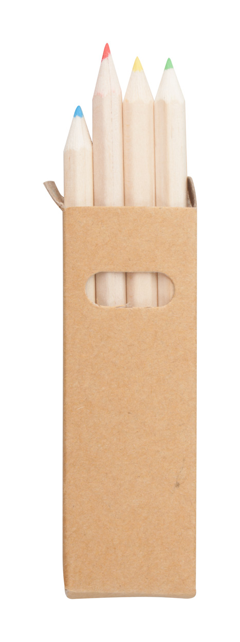 Set of crayons TYNIE in paper box, 4 pcs - natural / natural