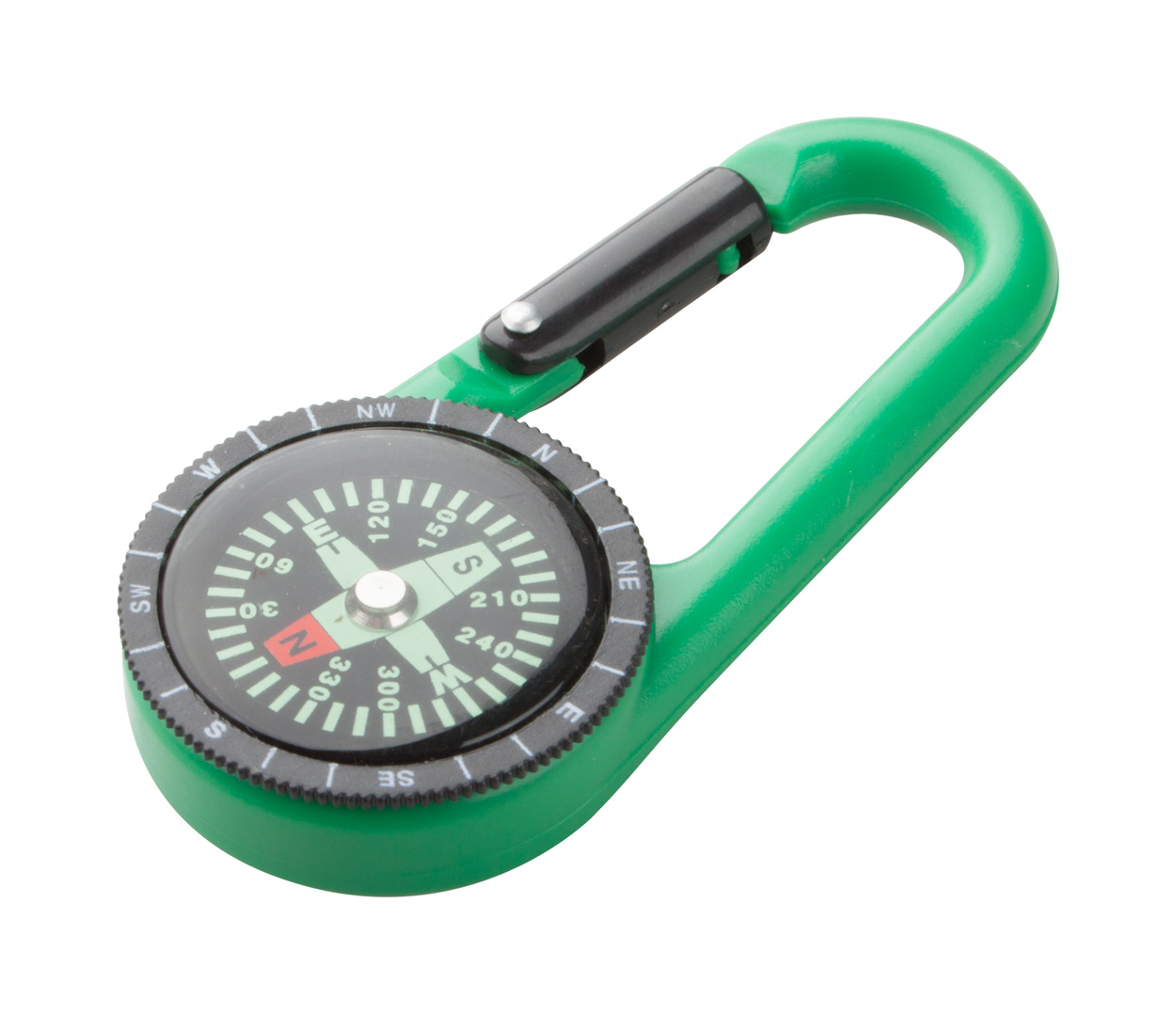 Plastic carabiner CLARK with compass