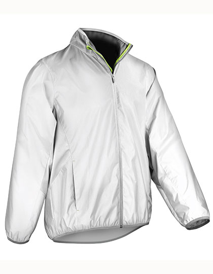 Větrovka SPIRO Luxe Reflectex Hi-Vis Jacket Neon White Větrovka SPIRO Luxe Reflectex Hi-Vis Jacket Neon White