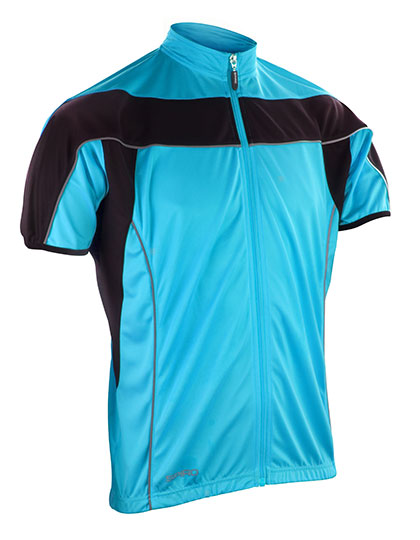 Men's Short Sleeve T-Shirt SPIRO Men´s Bikewear Full Zip Performance Top