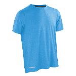Pánské tričko s krátkým rukávem SPIRO Men´s Fitness Shiny Marl T-Shirt Ocean Blue, Phantom Grey S