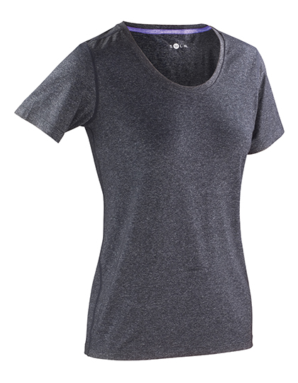 Dámské tričko s krátkým rukávem SPIRO Women´s Fitness Shiny Marl T-Shirt