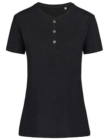 Dámské tričko s krátkým rukávem Stedman® Sharon Henley T-Shirt Women