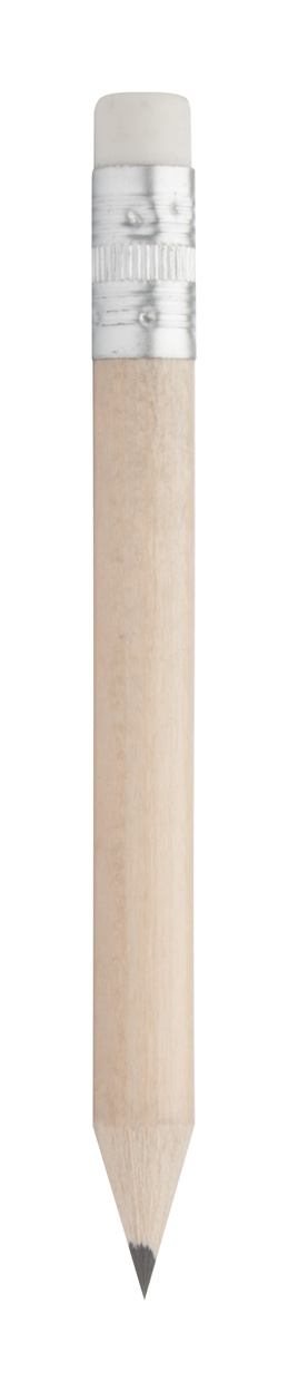 Malá dřevěná tužka MINIATURE s gumou - přírodní / bílá