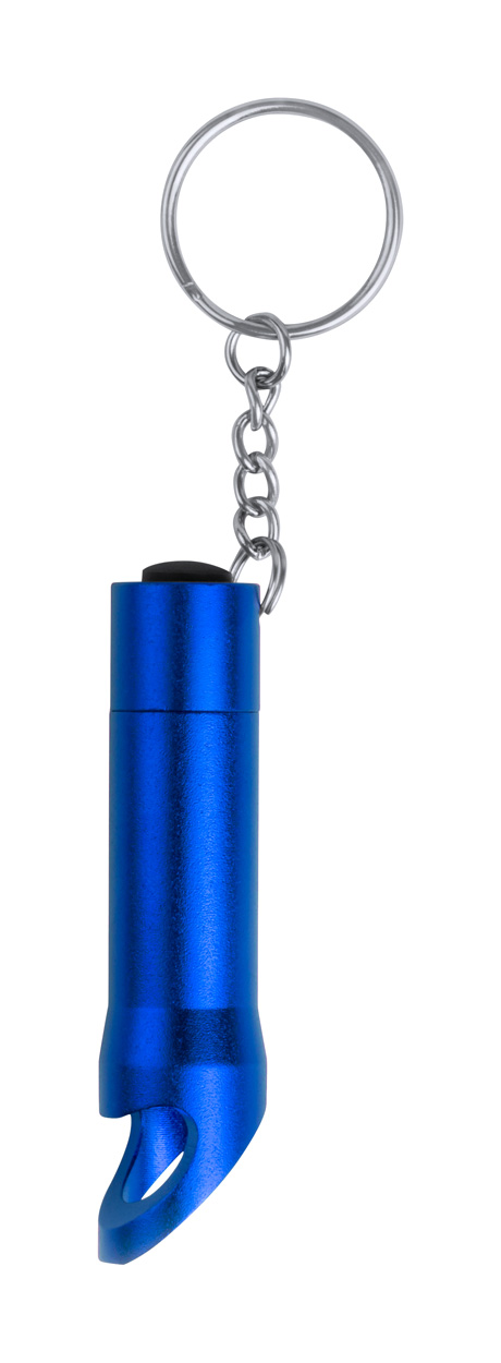 Metal LED flashlight ZARO with bottle opener and key ring