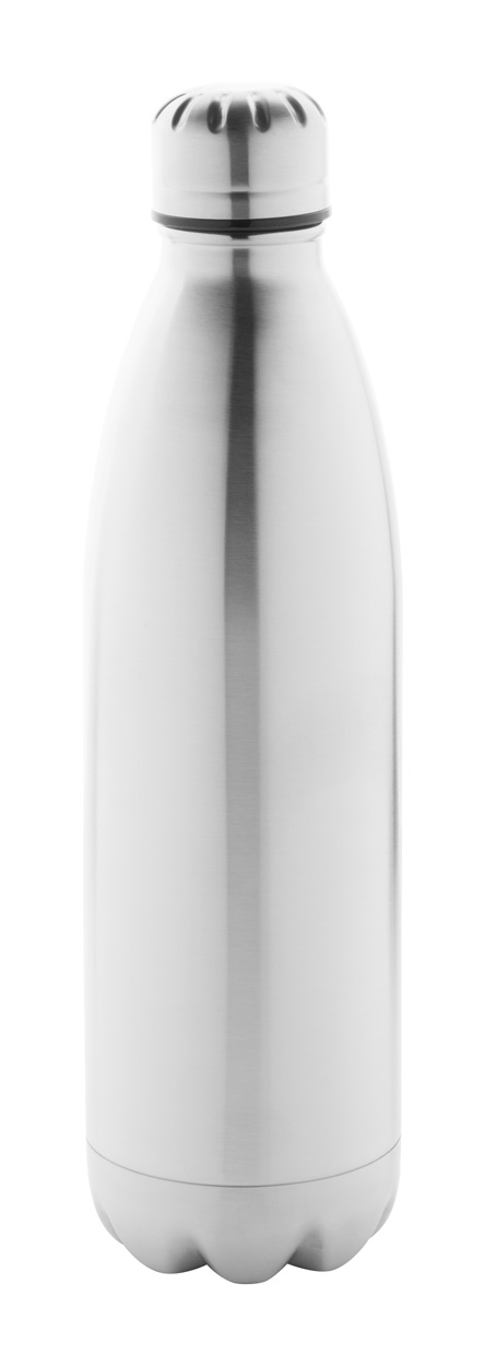 Kovová termoska ZOLOP ve tvaru lahve, 820 ml - stříbrná