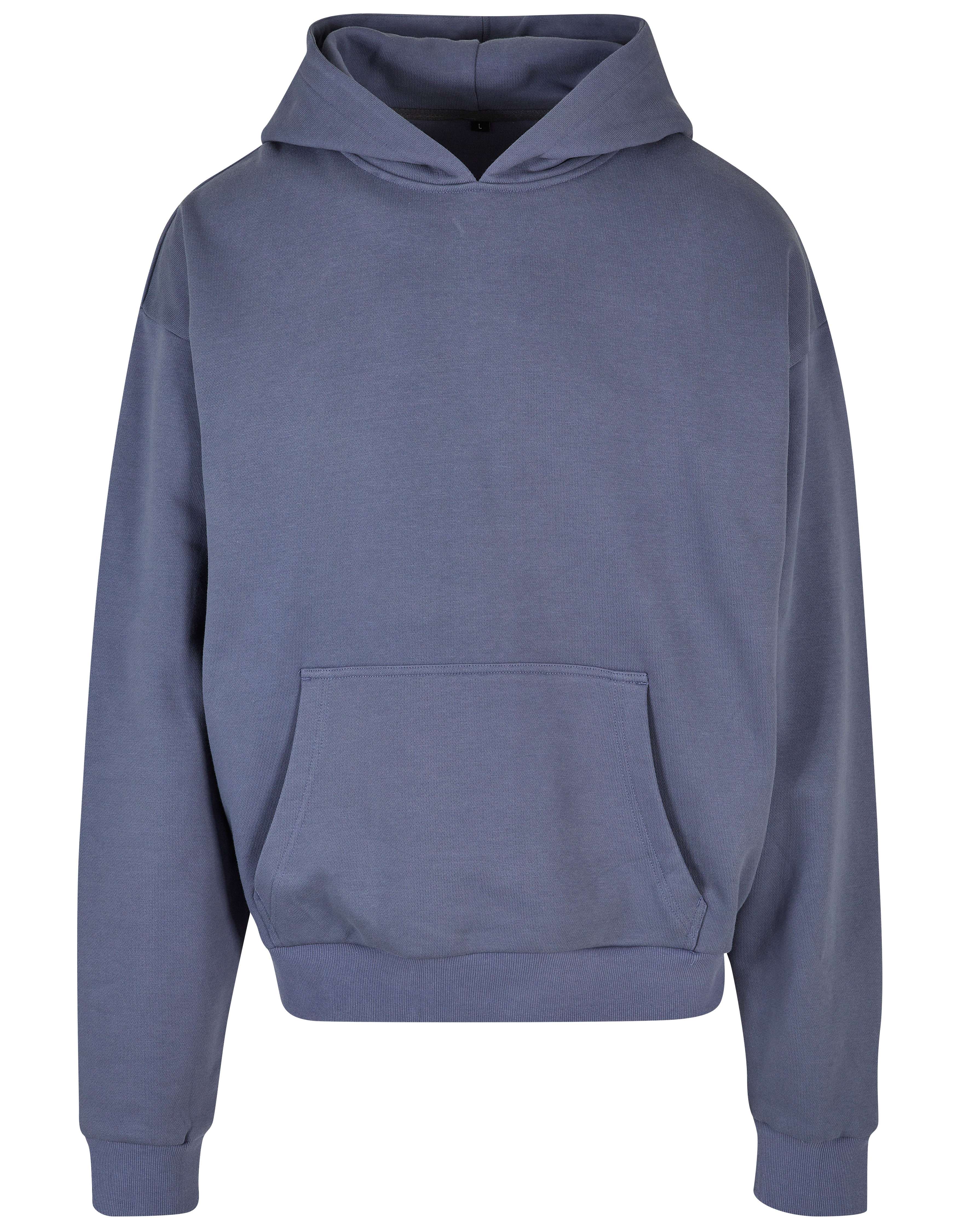 Klasická mikina Build Your Brand Ultra Heavy Cotton Box Hoody Vintage Blue