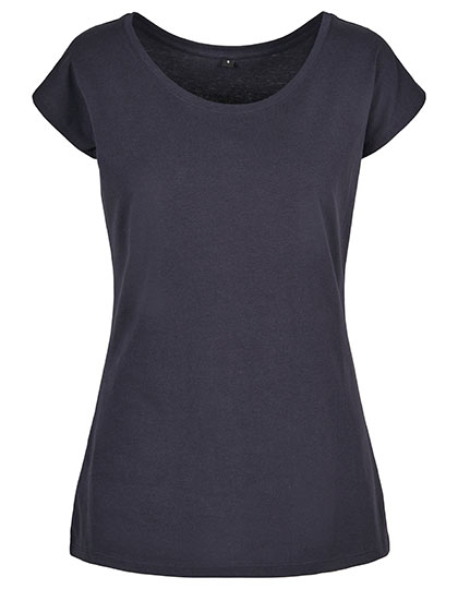 Women's Short Sleeve T-Shirt Build Your Brand Basic Ladies´ Wide Neck Tee
