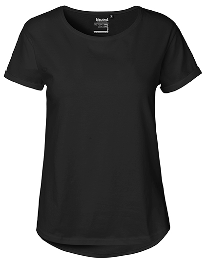 Women's Short Sleeve T-Shirt Neutral Ladies´ Roll Up Sleeve T-Shirt