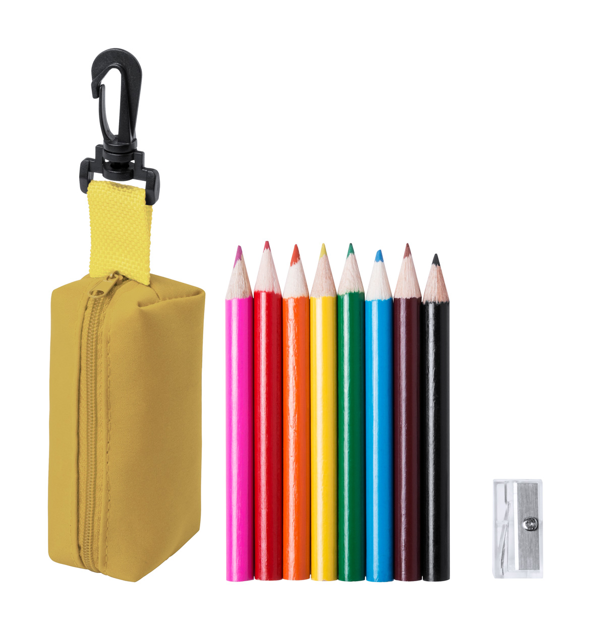 Polyester pencil case with crayons MIGAL
