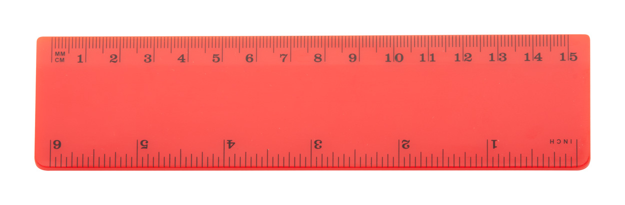 Plastic ruler HEBE, 15 cm