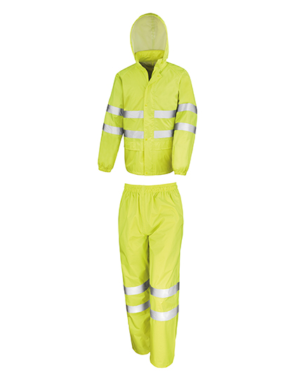 Bunda Result Safe-Guard High Vis Waterproof Suit Fluorescent Yellow Bunda Result Safe-Guard High Vis Waterproof Suit Fluorescent Yellow