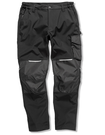 Kalhoty Result WORK-GUARD Slim Fit Soft Shell Work Trouser Black