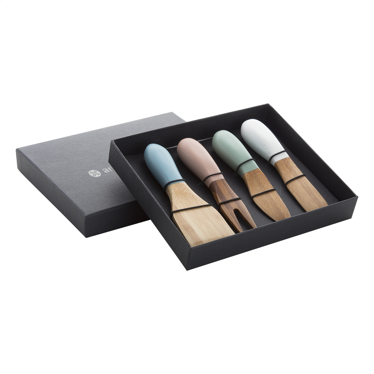 Sada bambusových nožů na sýry BOURSIN, 4 ks - vícebarevná