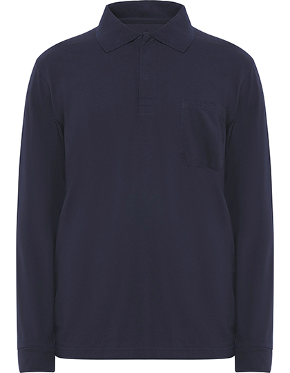 Long Sleeve Polos Roly Workwear Polo Shirt Santana Navy Blue