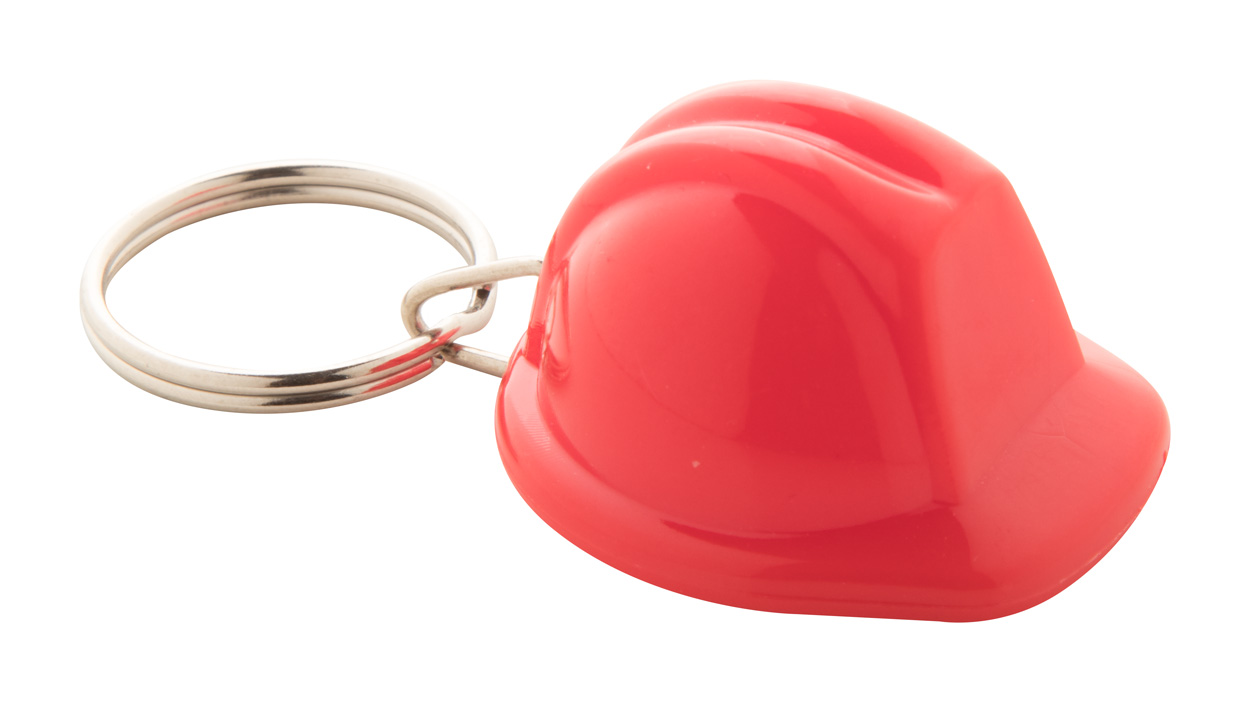 Plastic keyring BOBBY in the shape of a working helmet