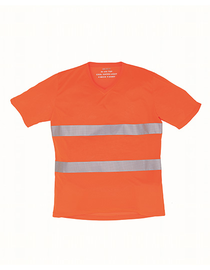Short sleeve T-Shirt YOKO Hi-Vis Top Cool Super Light V-Neck T-Shirt