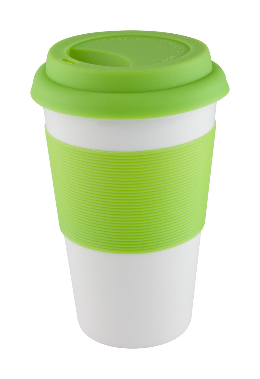 Ceramic mug with silicone SOFT TOUCH, 400 ml