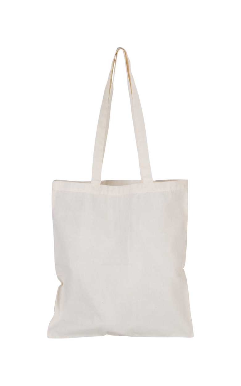 Bavlněná nákupní taška LONGISH s dlouhými držadly - béžová