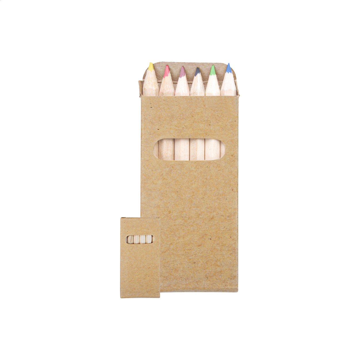 Dřevěné pastelky KITTY, 6 ks - přírodní