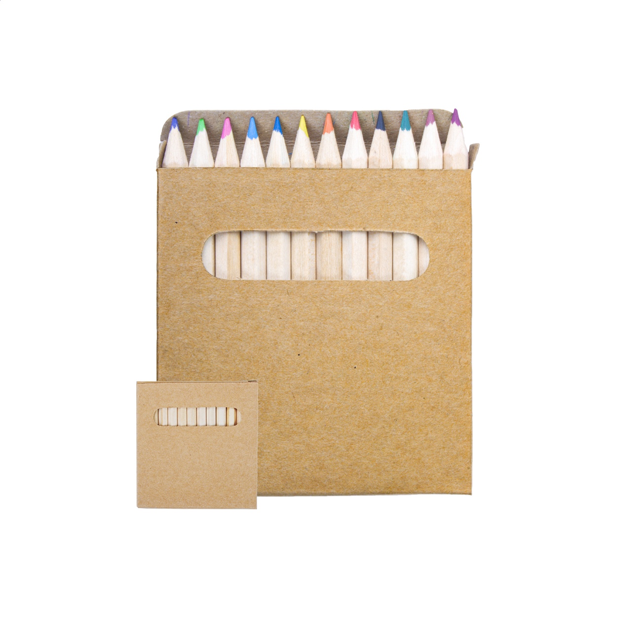 Sada dřevěných pastelek LEA, 12 ks - přírodní