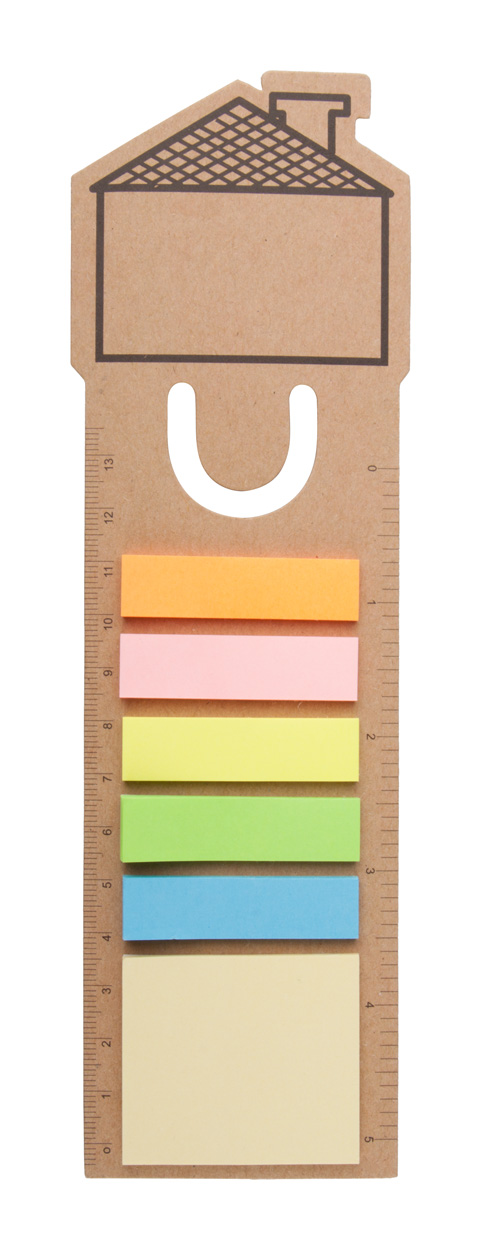 Paper bookmark HUNDY with note cards - natural