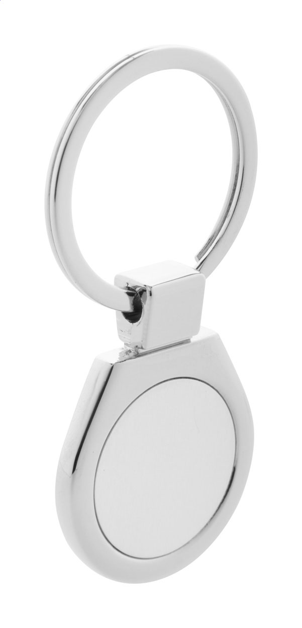 Kovový přívěsek na klíče BALL - stříbrná