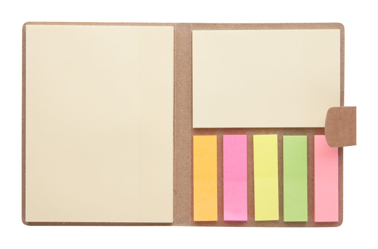 Notepad with sticky notes SIZES - natural