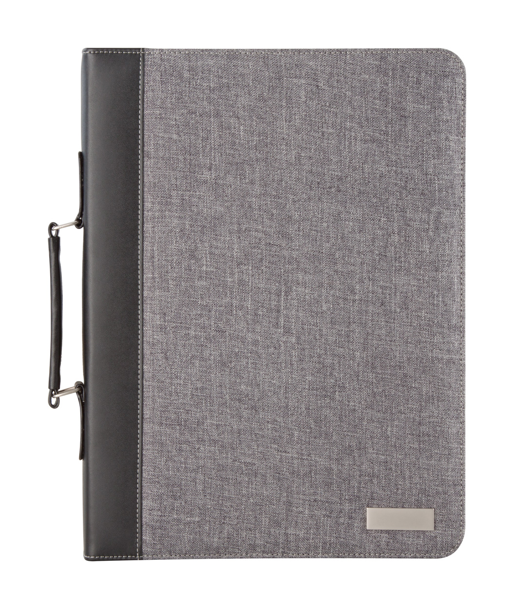 Conference folders SMOKEY ZIP with notepad, A4 format - grey