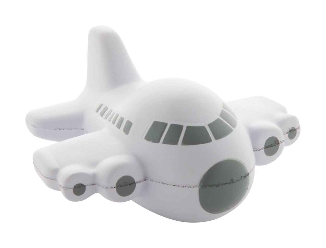 Anti-stress gadget JETSTREAM in the shape of an airplane - white