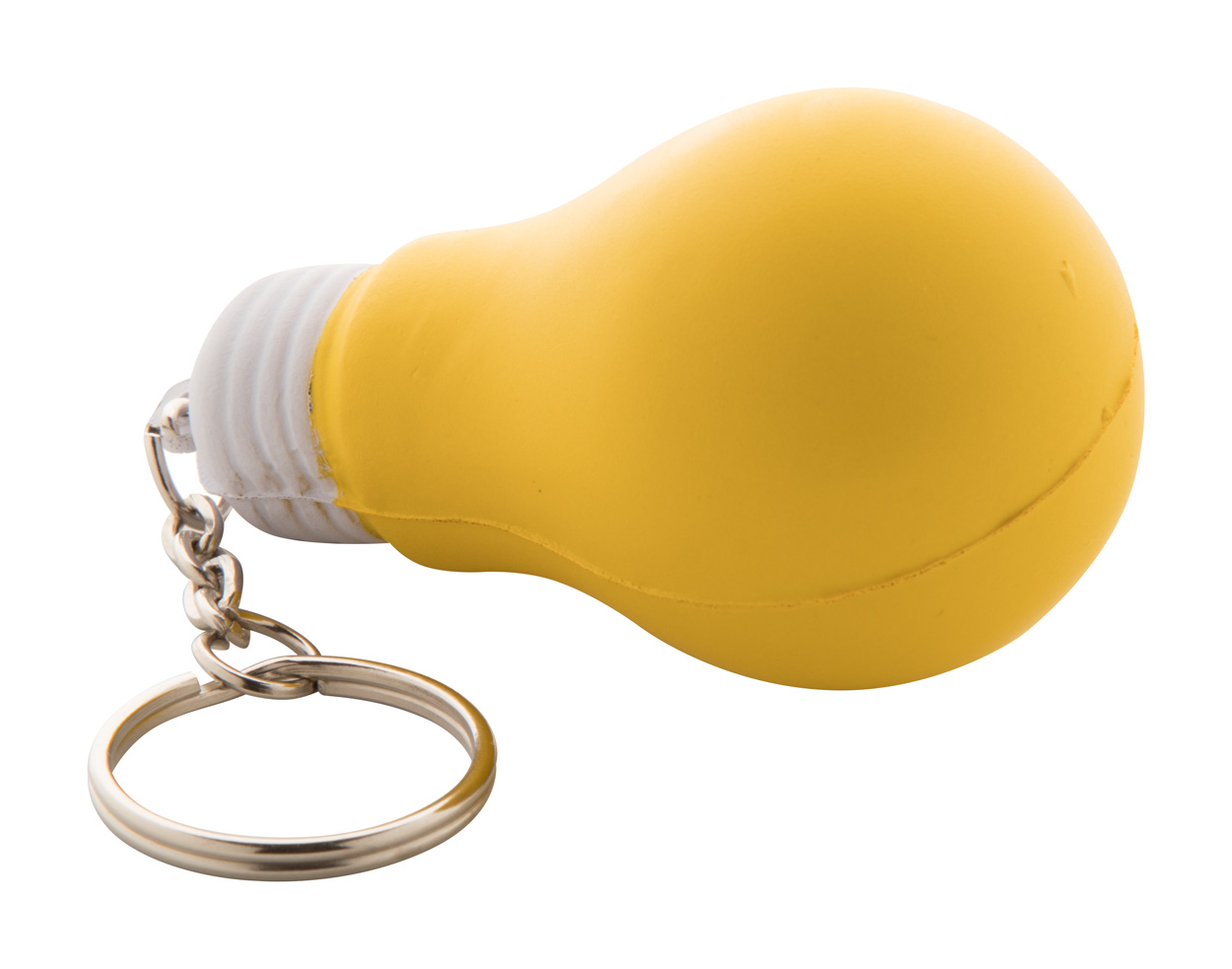 Antistresový přívěsek na klíče MAXIM ve tvaru žárovky - žlutá