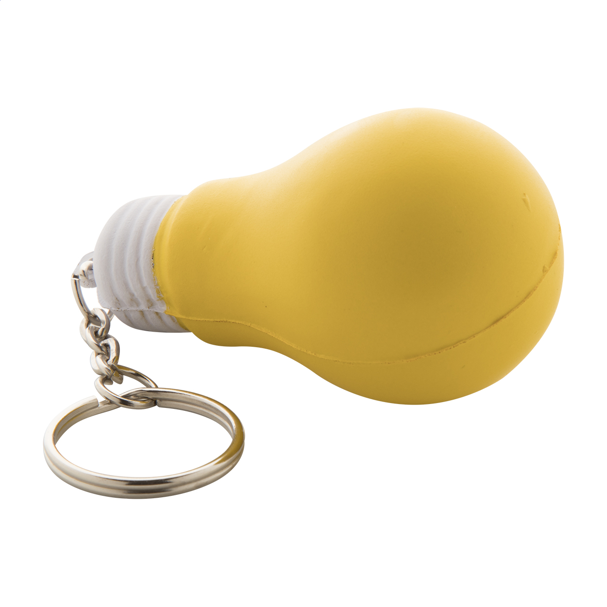 Antistresový přívěsek na klíče MAXIM ve tvaru žárovky - žlutá