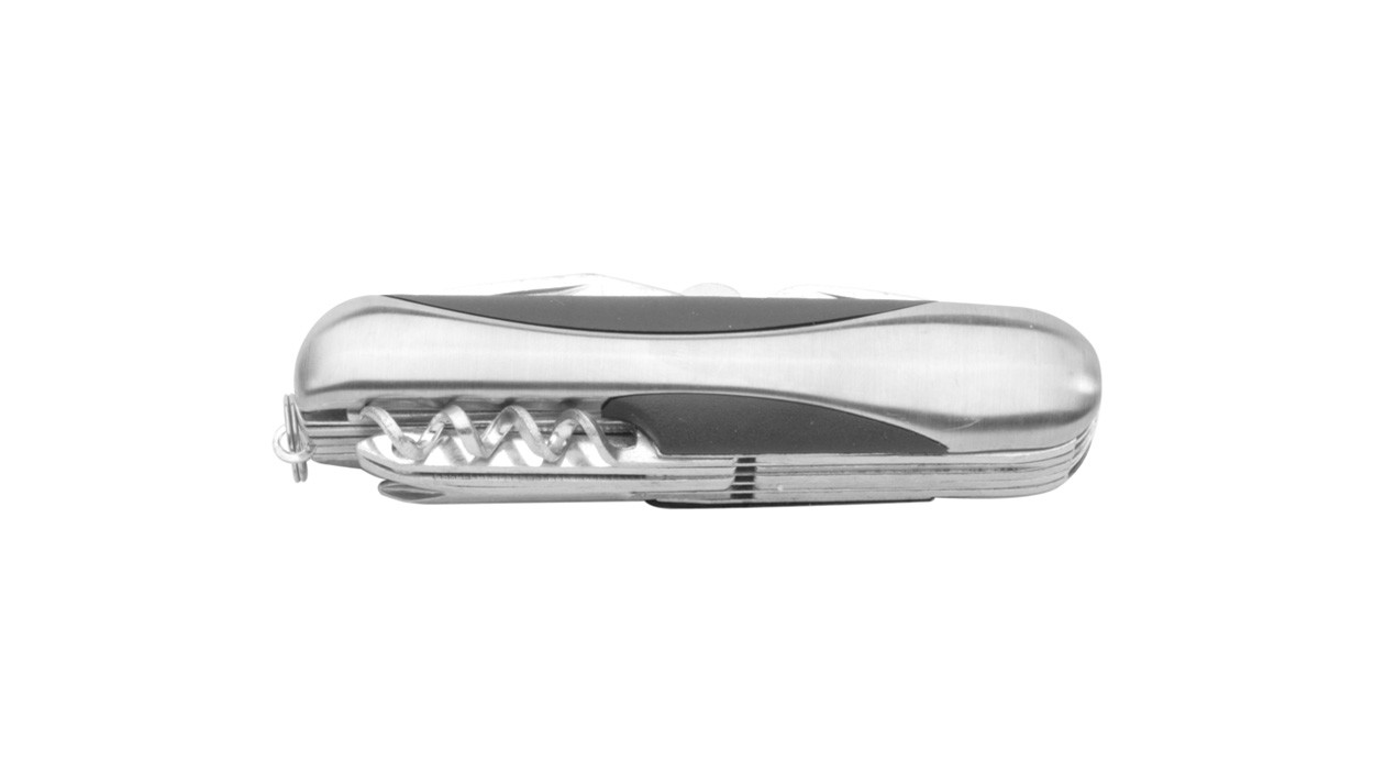 Kovový kapesní multifunkční nůž WYOMING s 11 funkcemi - stříbrná