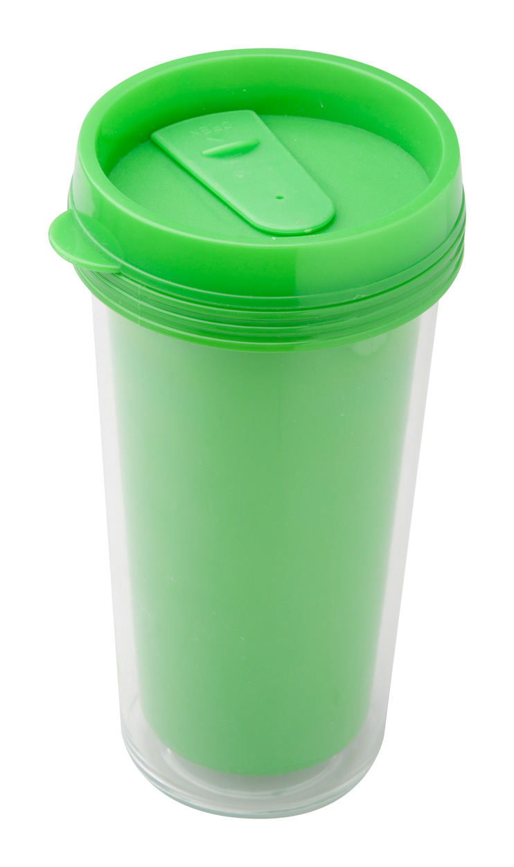 Plastic thermo mug POSTER, 450 ml