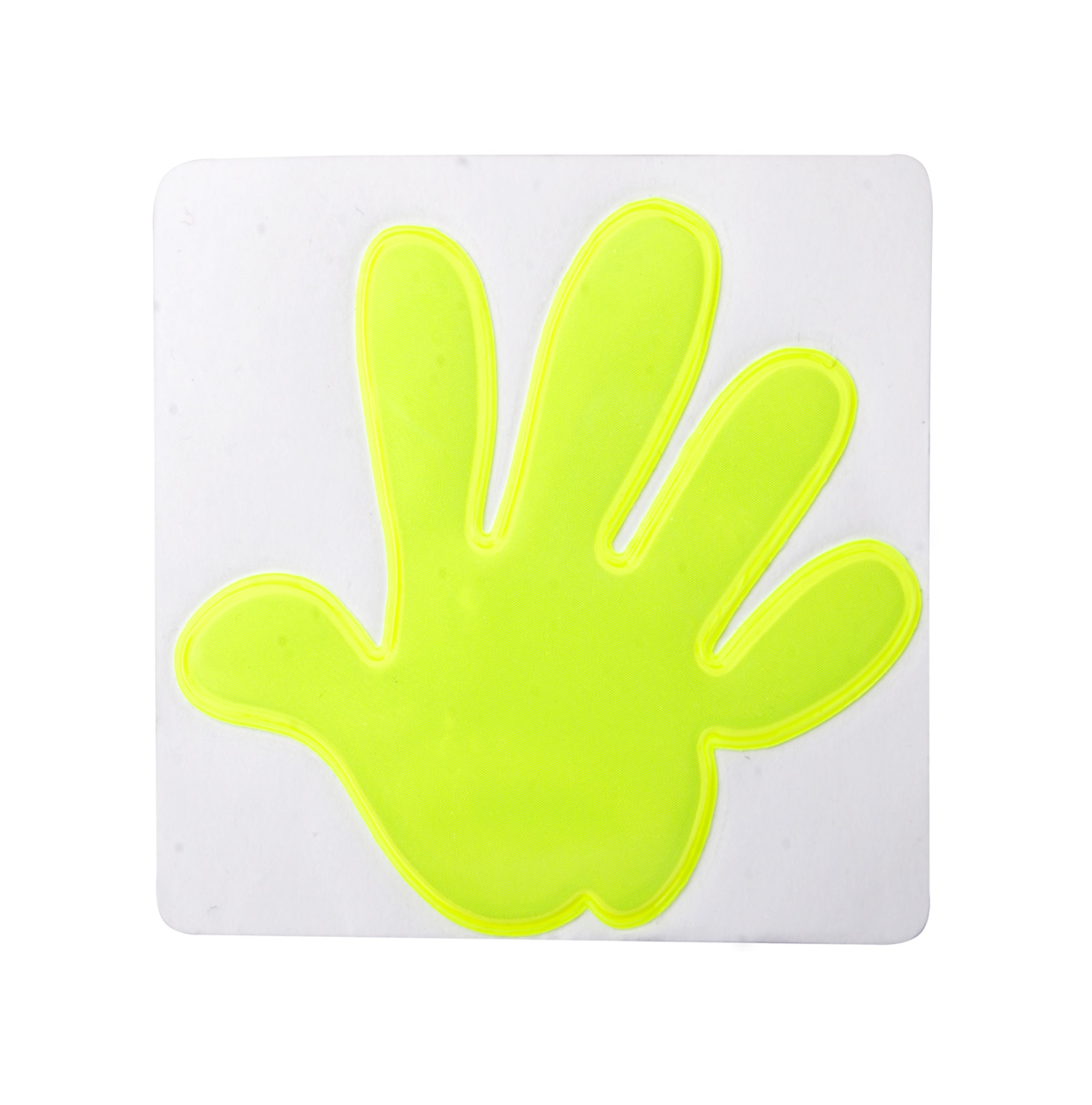 Plastová reflexní nálepka ASTANA ve tvaru ruky - žlutá