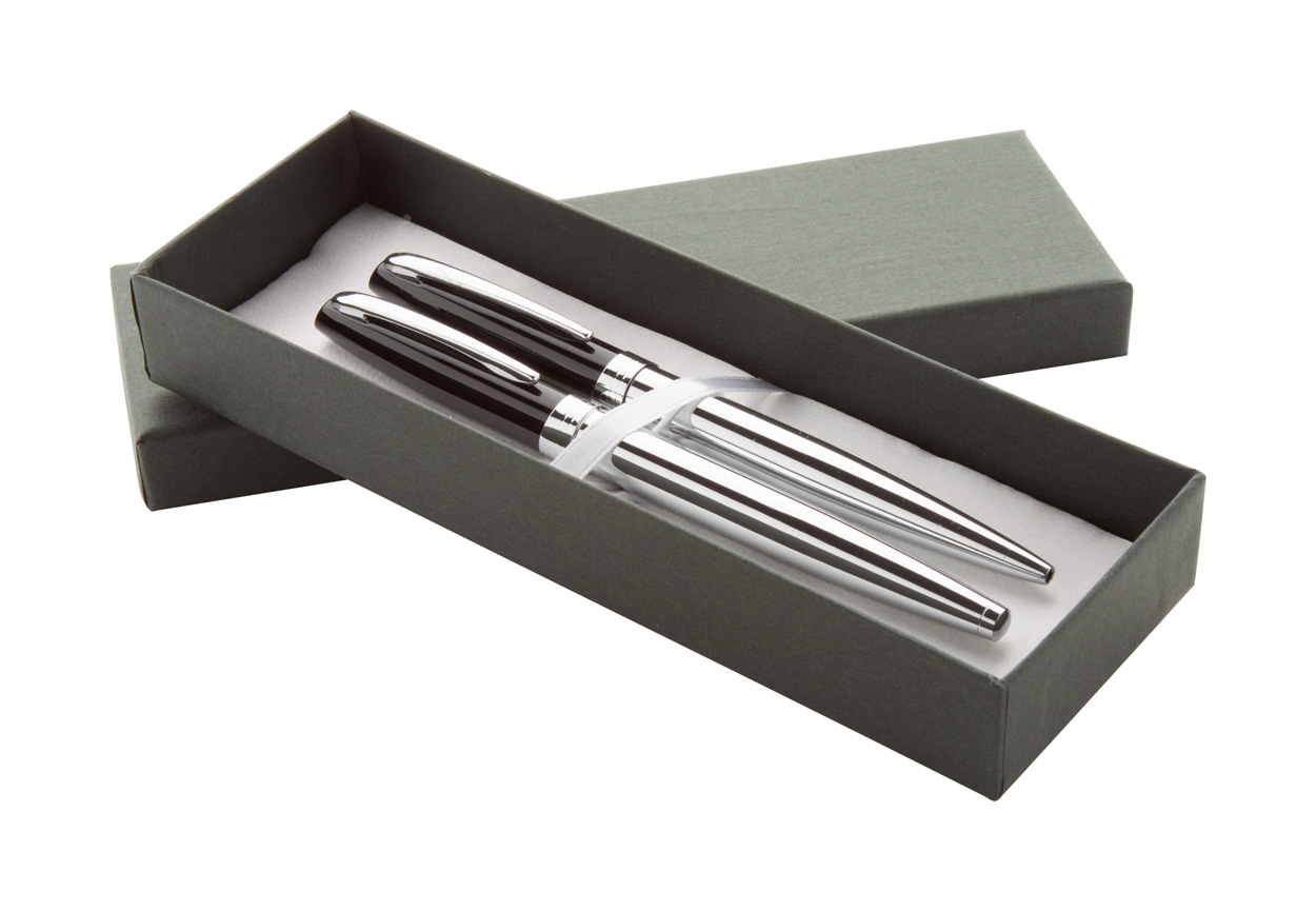 Set of metal writing utensils STATION - silver / black