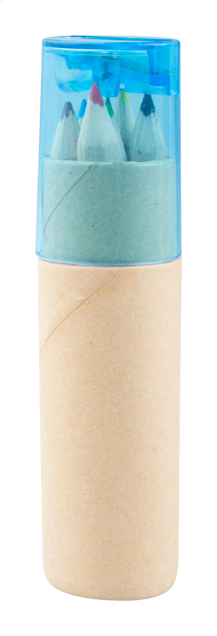 Barevné pastelky v papírové tubě GALLERY 6 s plastovým víčkem s ořezávátkem, 6 ks