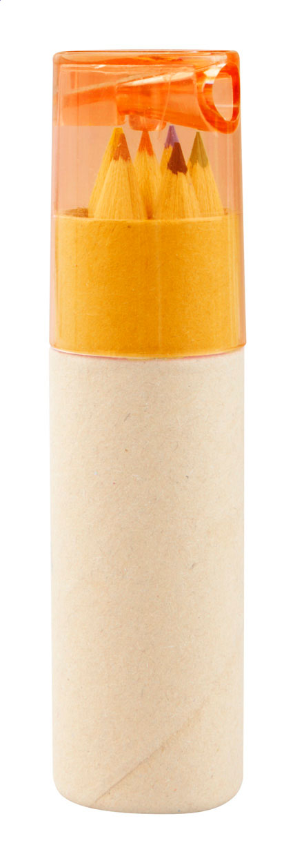 Barevné pastelky v papírové tubě GALLERY 6 s plastovým víčkem s ořezávátkem, 6 ks