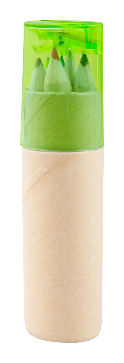 Barevné pastelky v papírové tubě GALLERY 6 s plastovým víčkem s ořezávátkem, 6 ks