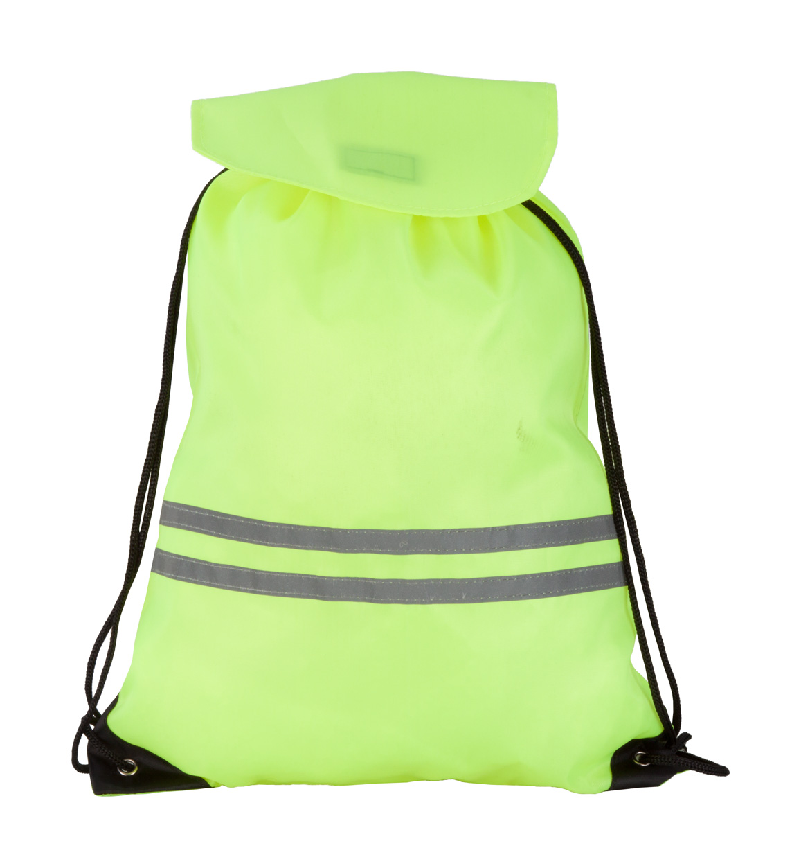 Drawstring backpack CARRYLIGHT with reflective stripes - safety yellow